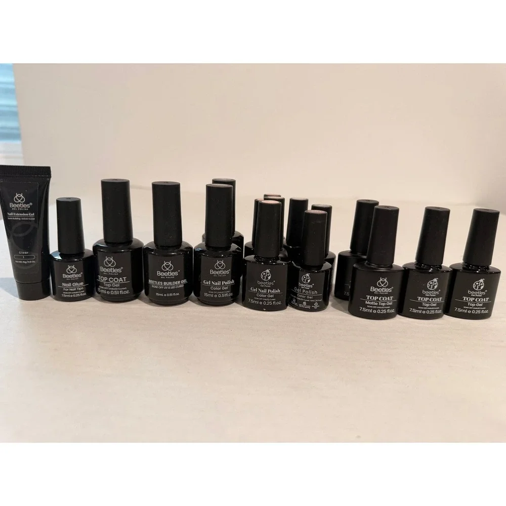 Beetles Gel Polish Lot Color Gel Builder Top Coat Matte Nail Extension Glue Set